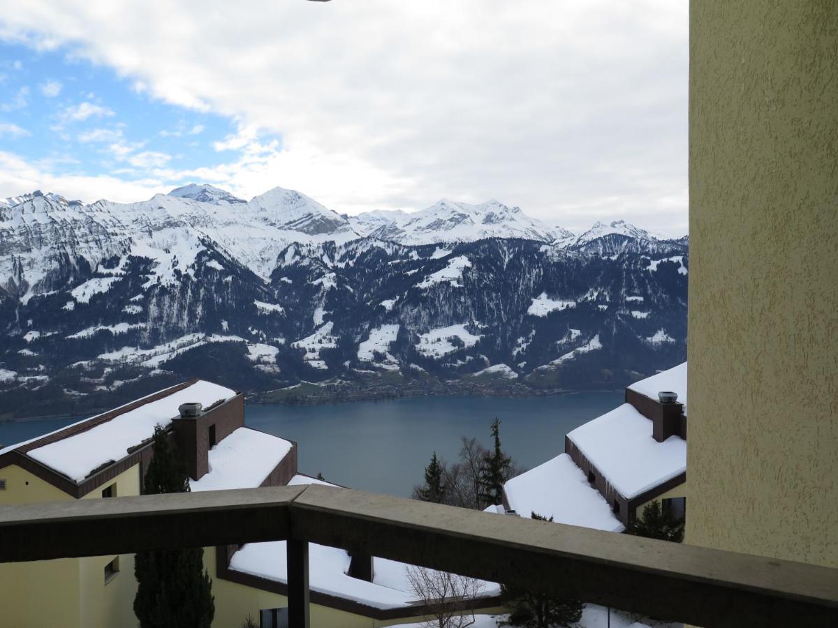 Swiss Seeblick Apartment Mit Hotelanbindung Beatenberg Exteriér fotografie